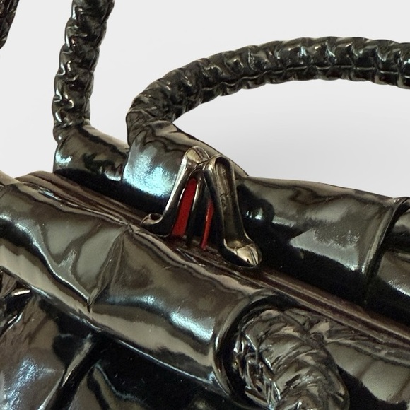 Christian Louboutin Loubette Patent Frame Top Handle Bag - Picture 7 of 11